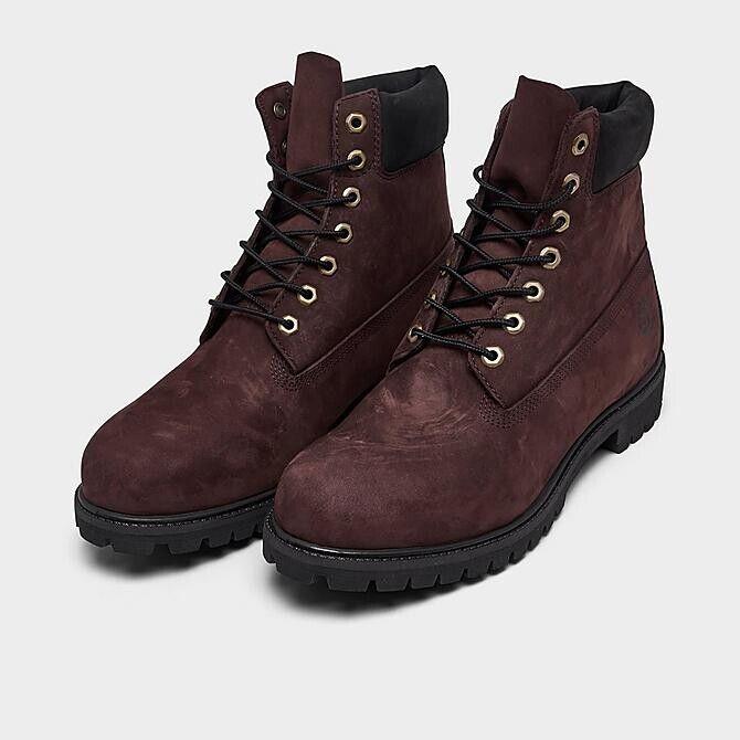 Timberland 6 In. Premium Waterproof Boot Burgundy Nubuck TB0A5VB5C60 Size 13