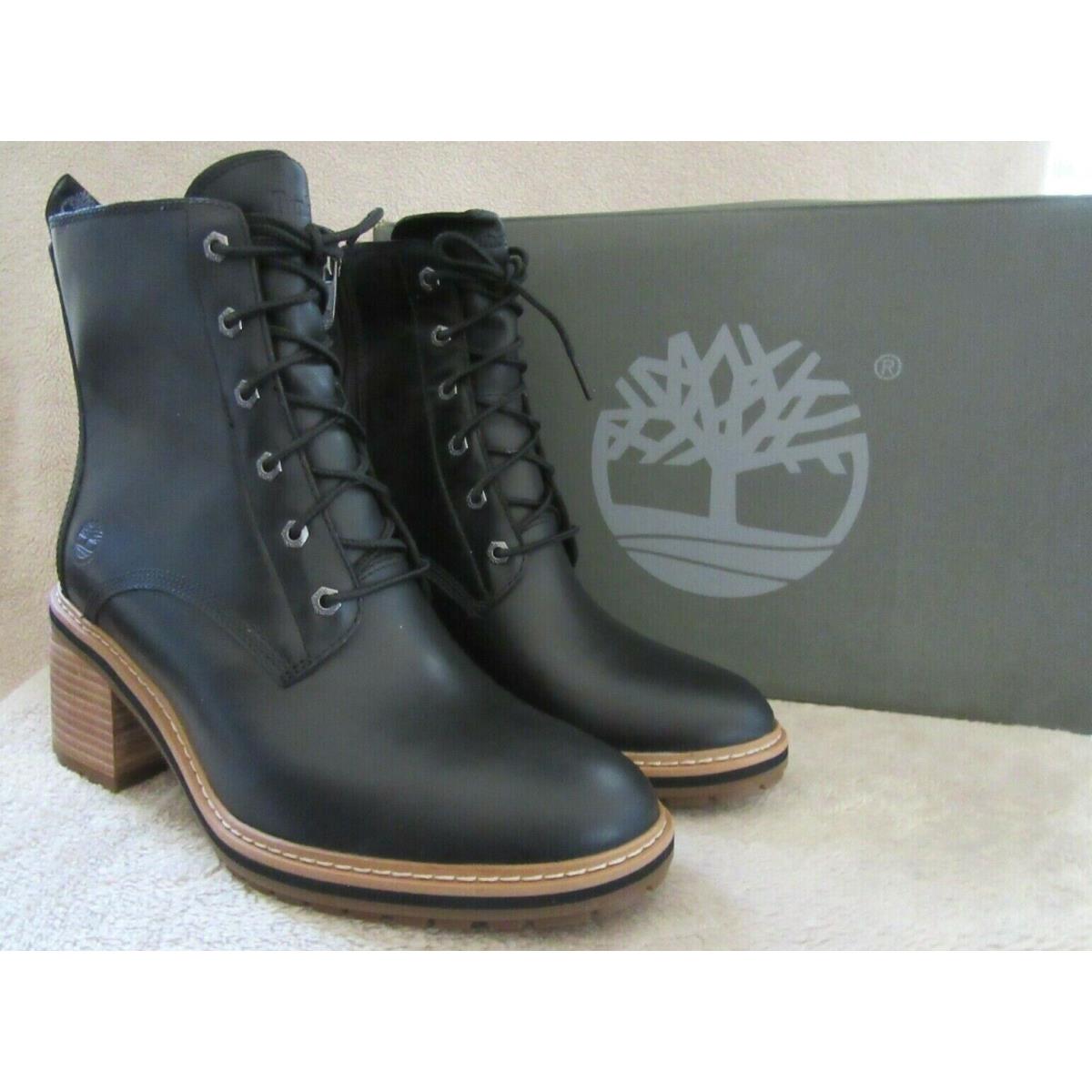 Timberland Sienna High Lace-up Waterproof Black Boots Shoes US 8.5 Eur 39.5