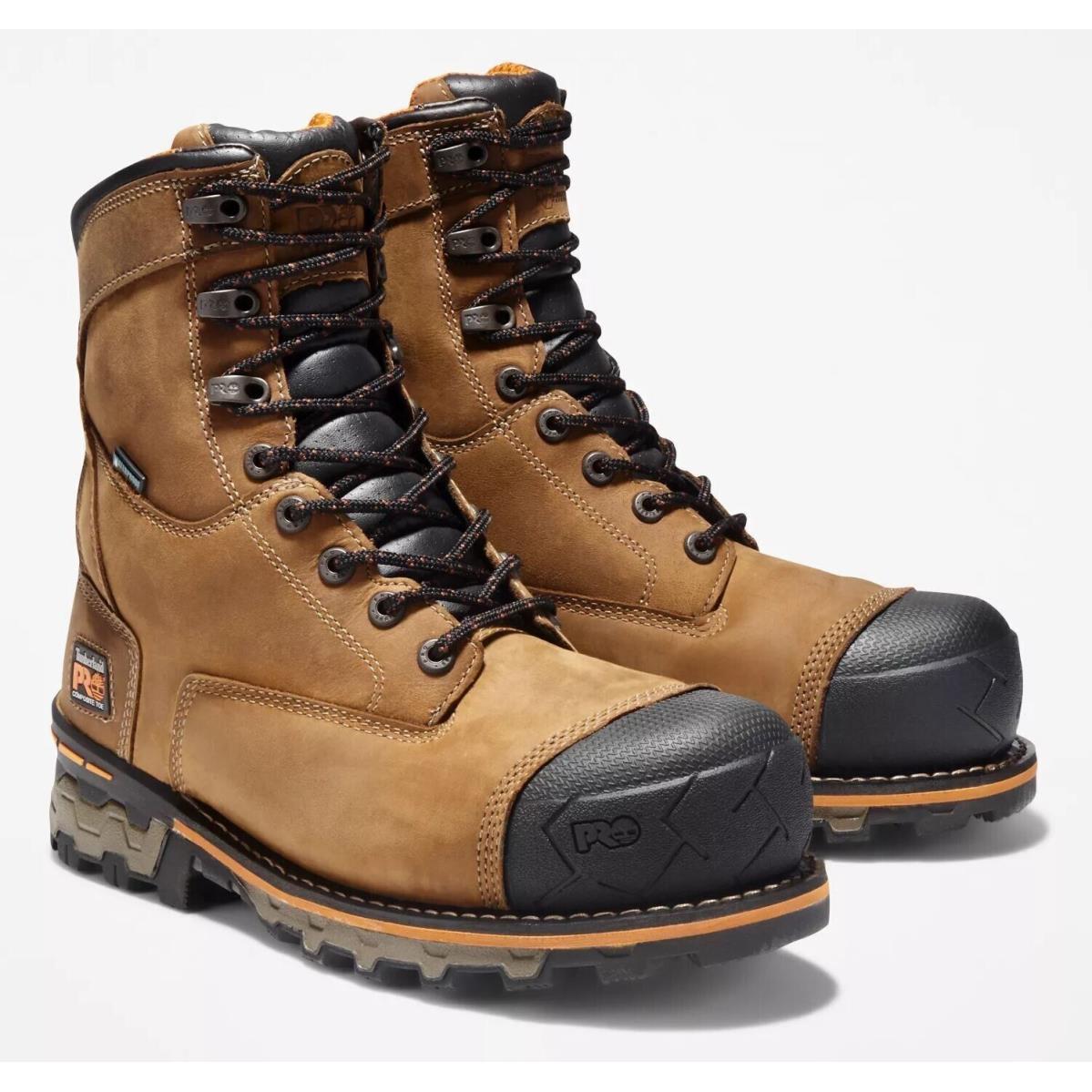 Timberland Pro Men`s 8 Inch Work Boots Boondock Composite Toe 92671 Brown 11.5M