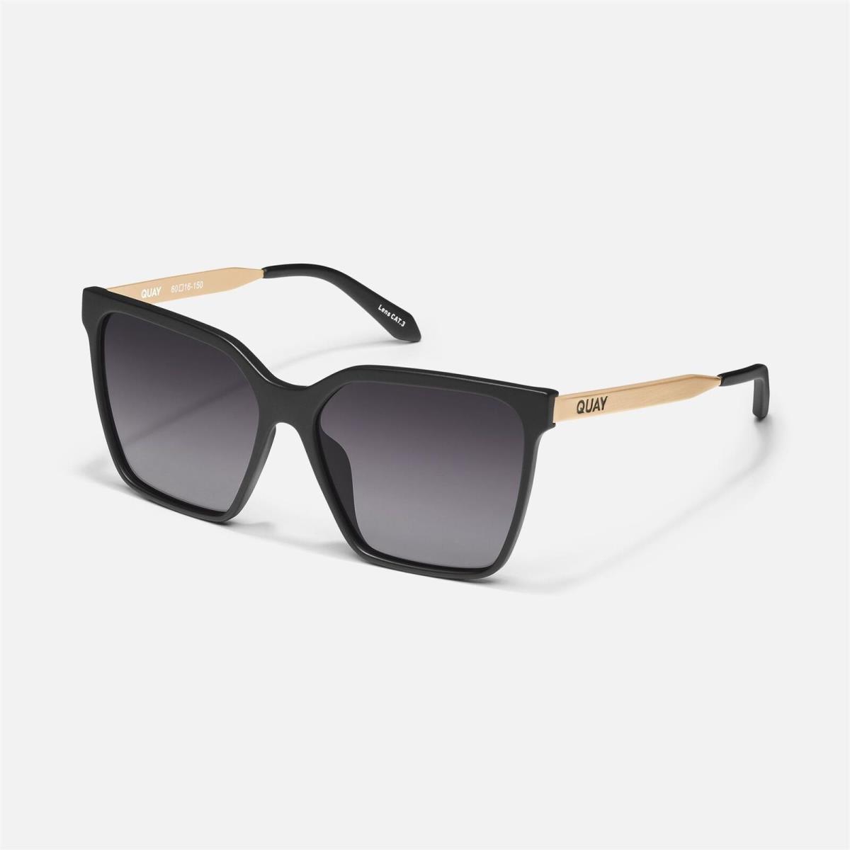 Quay Women`s Level Up Remixed Matte Black/smoke Polarized