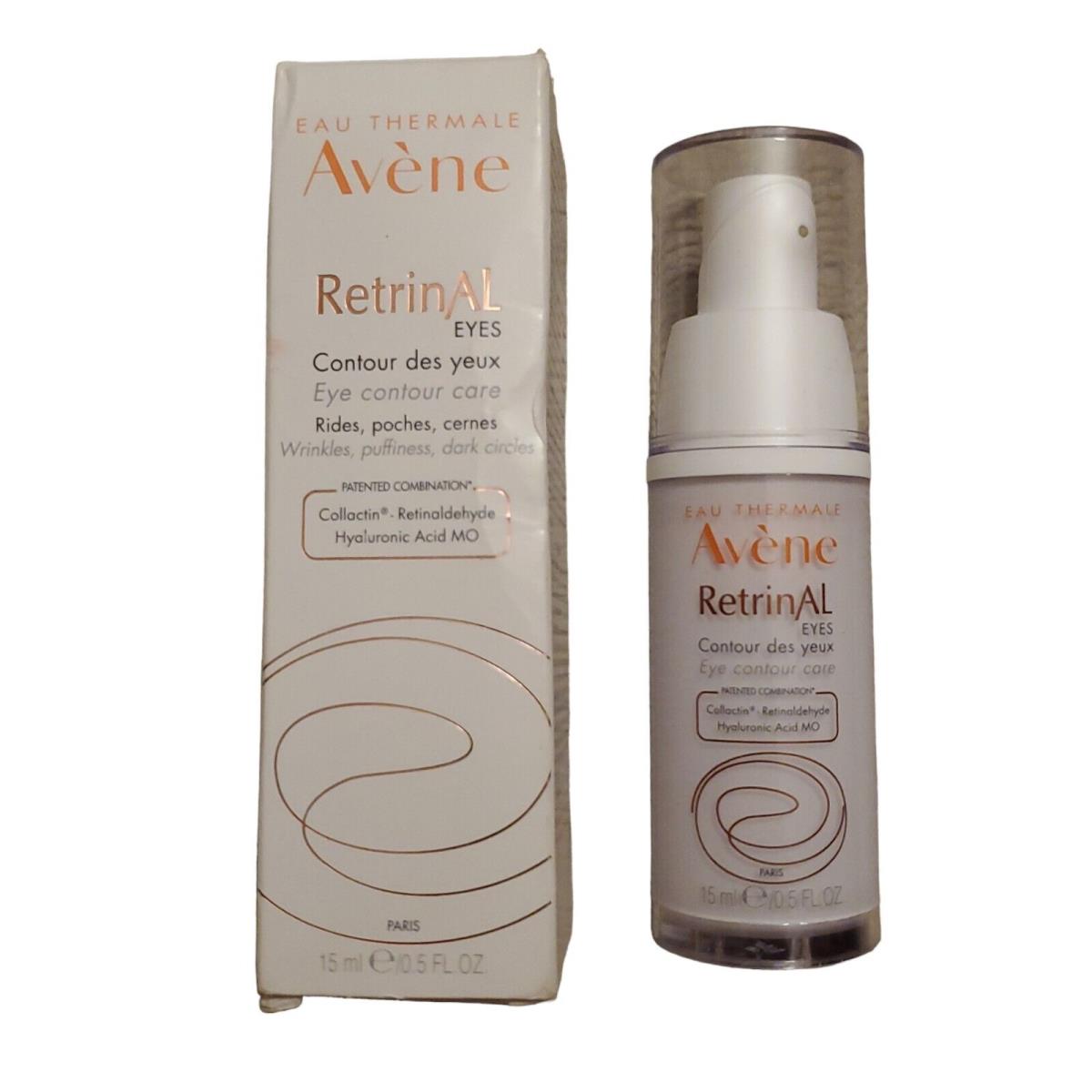 Avene Retrinal Eyes Eye Contour Cream Serum Skin Treatment 0.5 fl oz 15mL