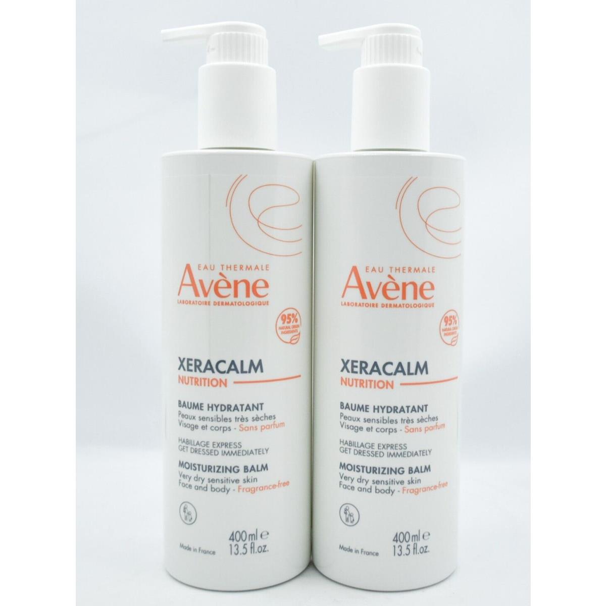 Avene Xeracalm Nutrition Moisturizing Balm 13.5 fl oz/400ml 2-Pack Exp 2026