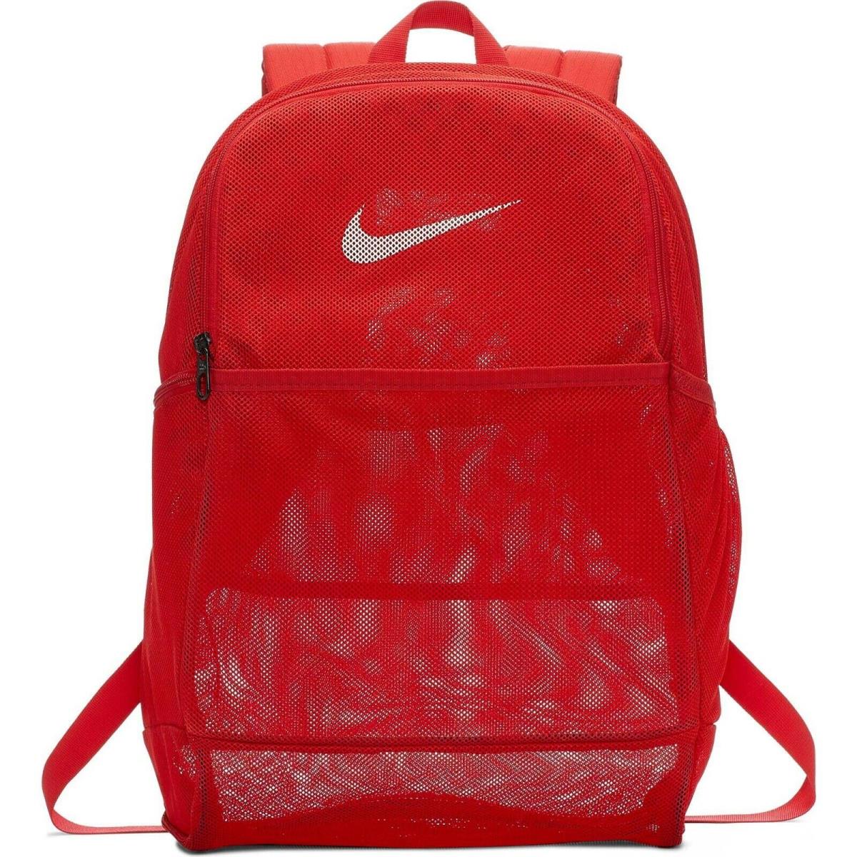 Nike Brasilia Mesh Backpack Red 1