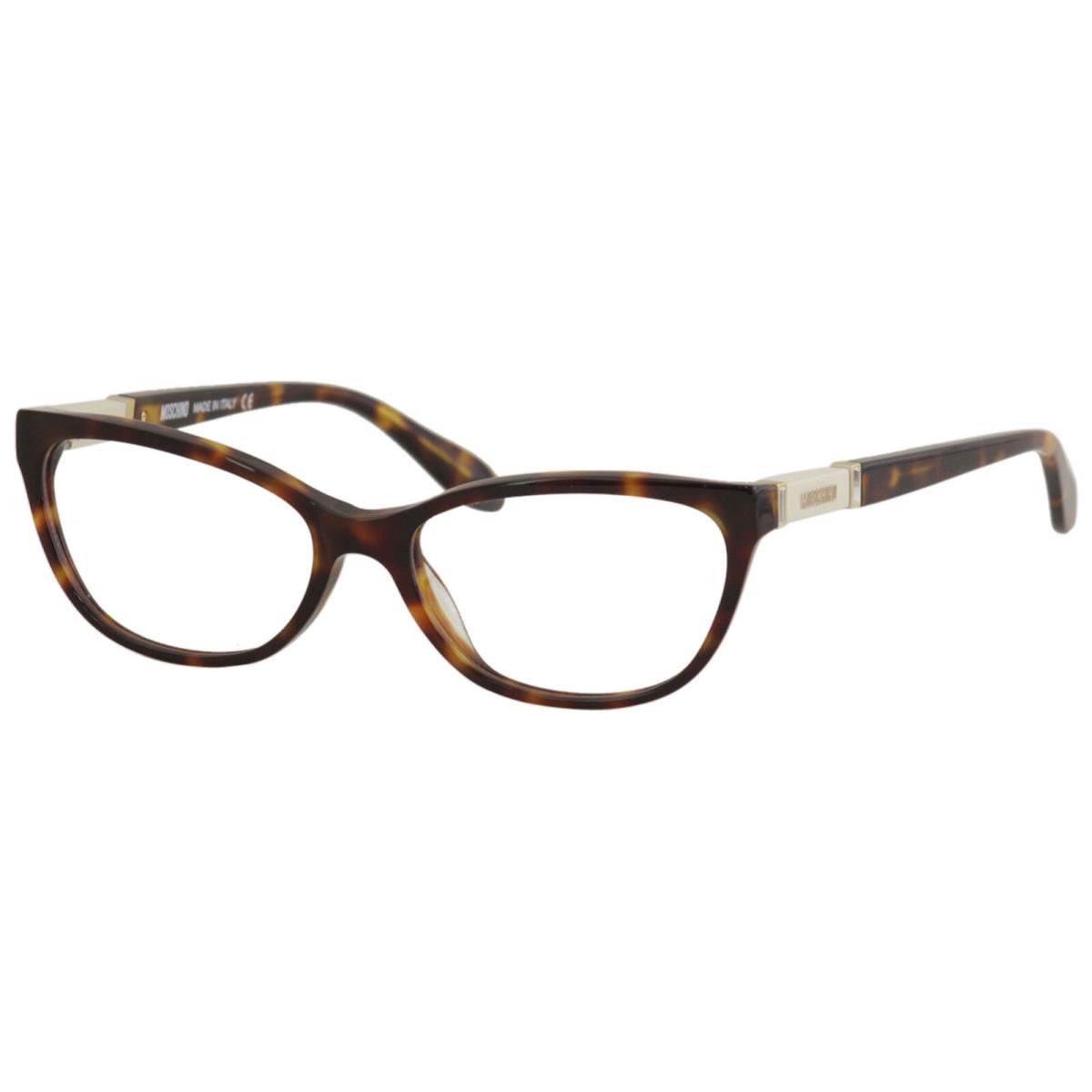 Moschino Women`s Eyeglasses MO286 MO/286 02 Tortoise Full Rim Optical Frame 52mm