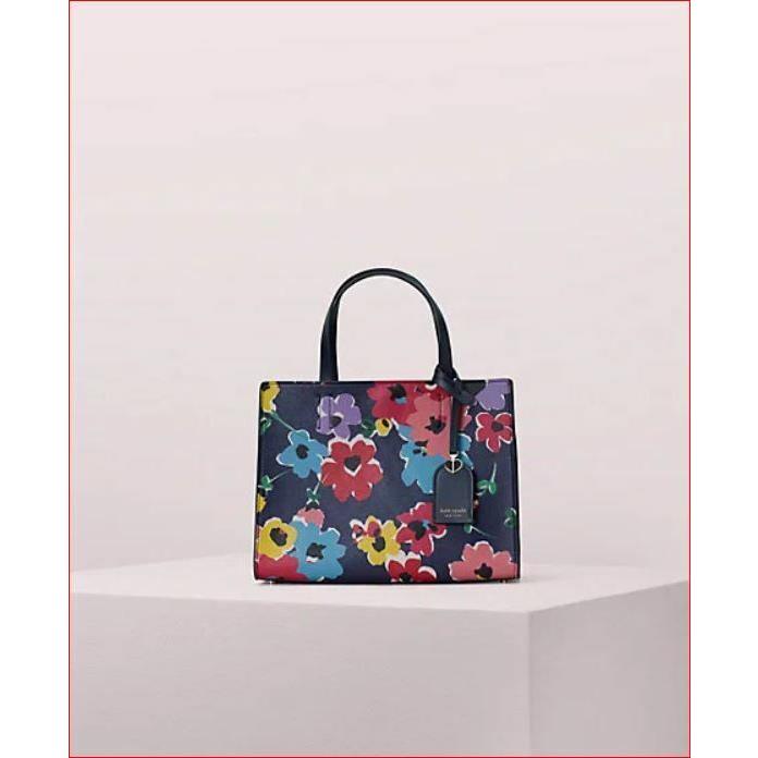 Moschino Kate Spade Sam Wildflower Bouquet Medium Satchel Navy Multi