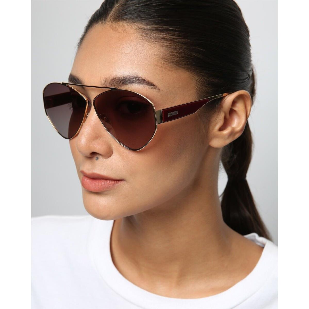 Moschino Sunglasses MOS084/S 09Q/HA Gold Brown Gradient Lens Aviator