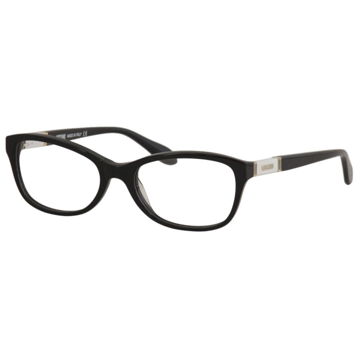 Moschino MO287V01 Black Cat Eye Plastic Eyeglasses Frame 53-17-140 MO 287 V01