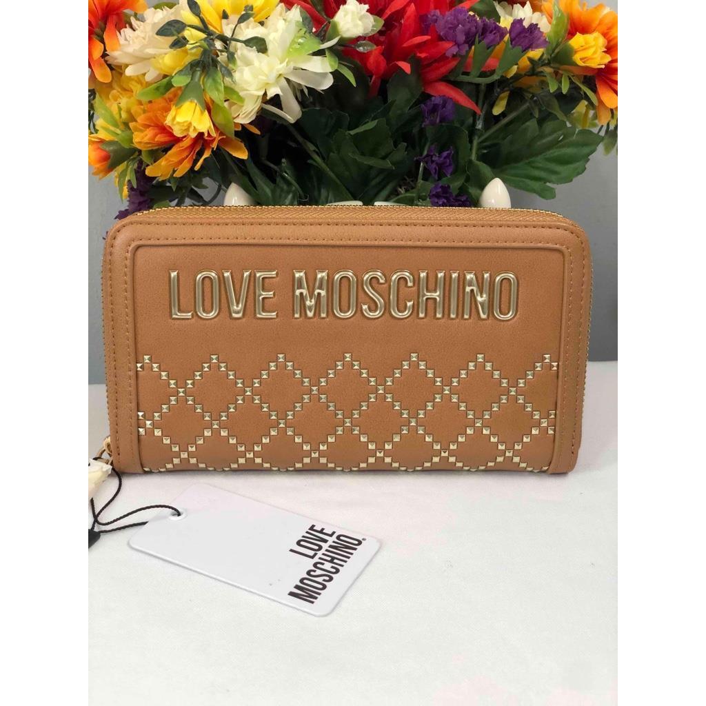 Love Moschino Portafogli Pu Cammello Continental Zip Around Wallet