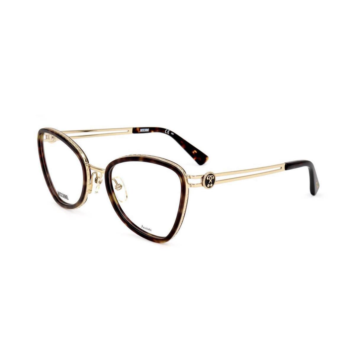 Moschino MOS584 086 Havana Eyeglasses Black/brown 52-20-135