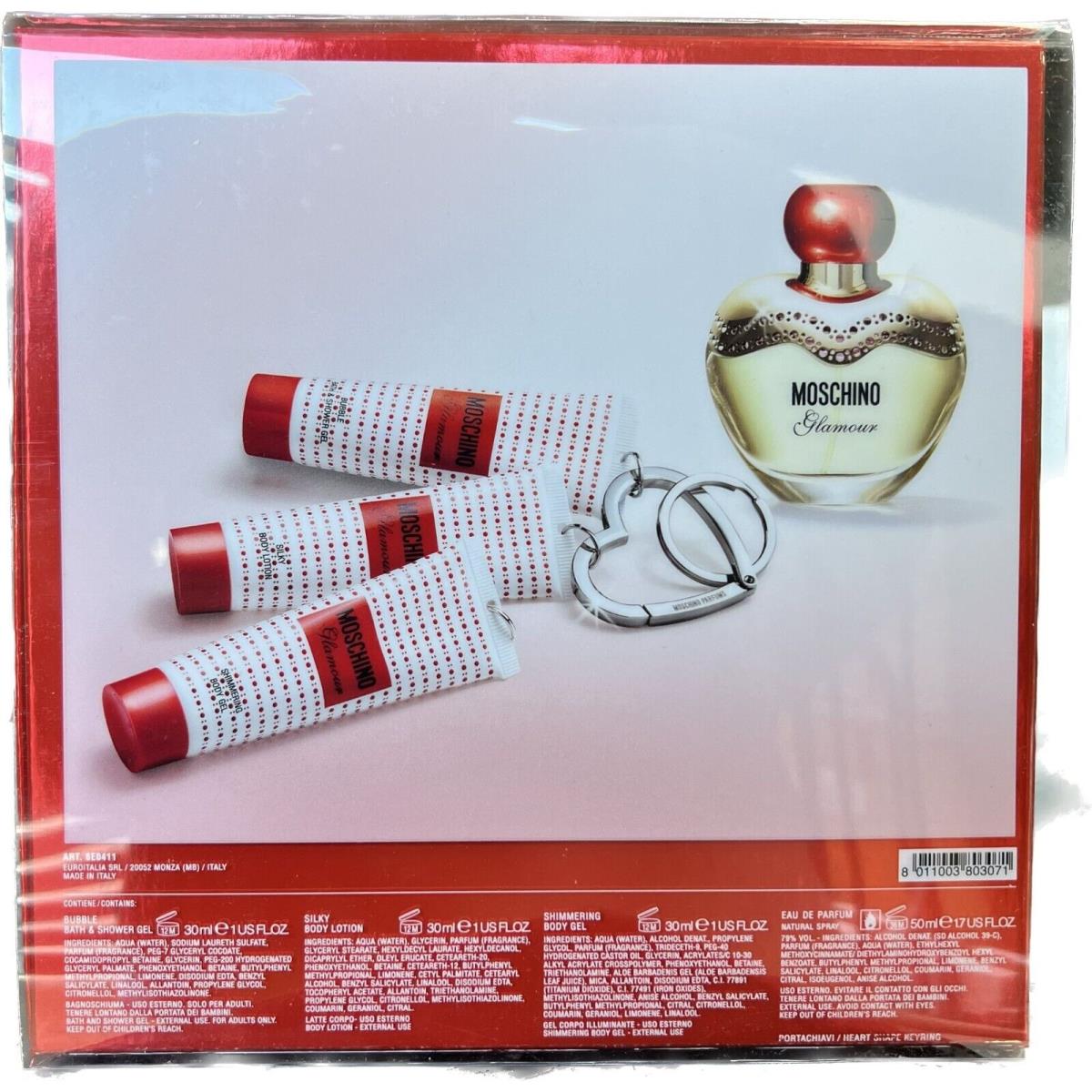 Moschino Glamour Perfume 4pc Gift Set 1.7oz 50ml Eau De Parfum Spray -vintage