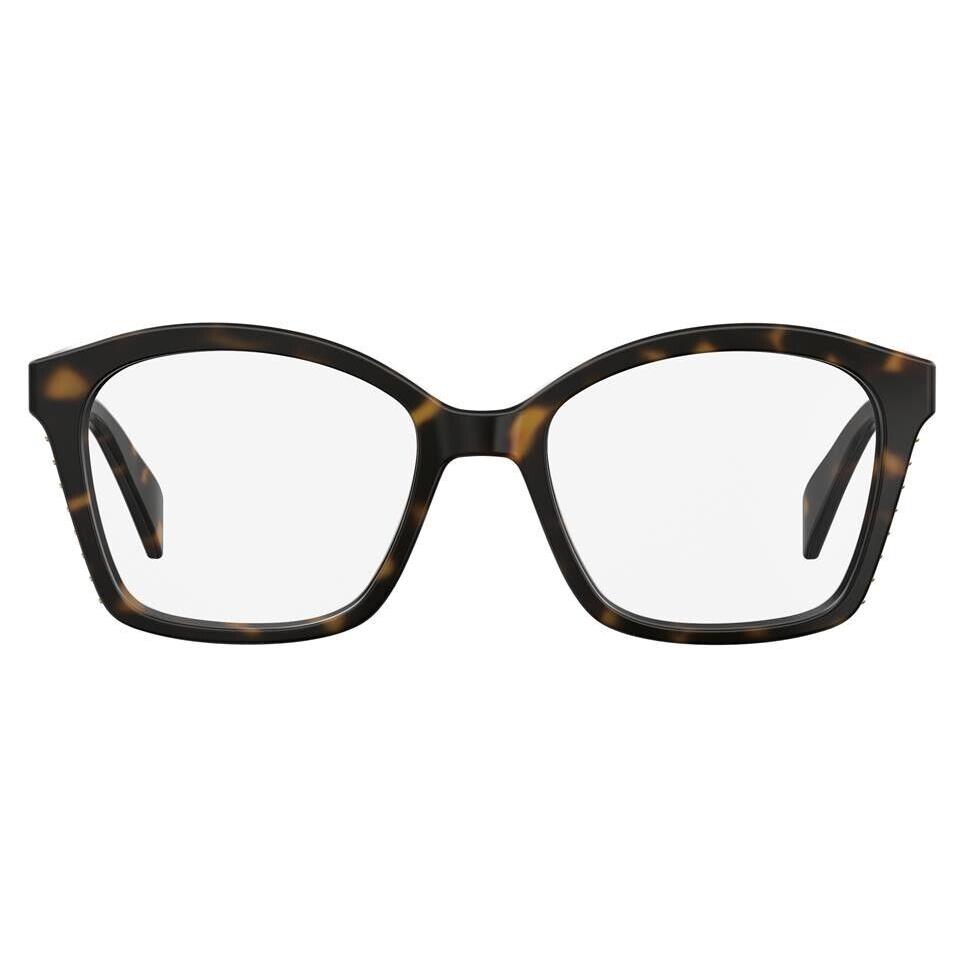 Moschino MOS517 086 Dark Brown Round Cat Eye Eyeglasses Acetate Frame 51-18-140