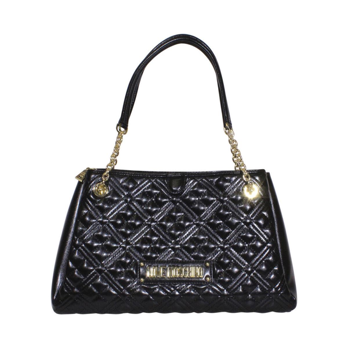 Love Moschino Women`s Quilted Shopper Shoulder Handbag Black JC4205PP0BKA0