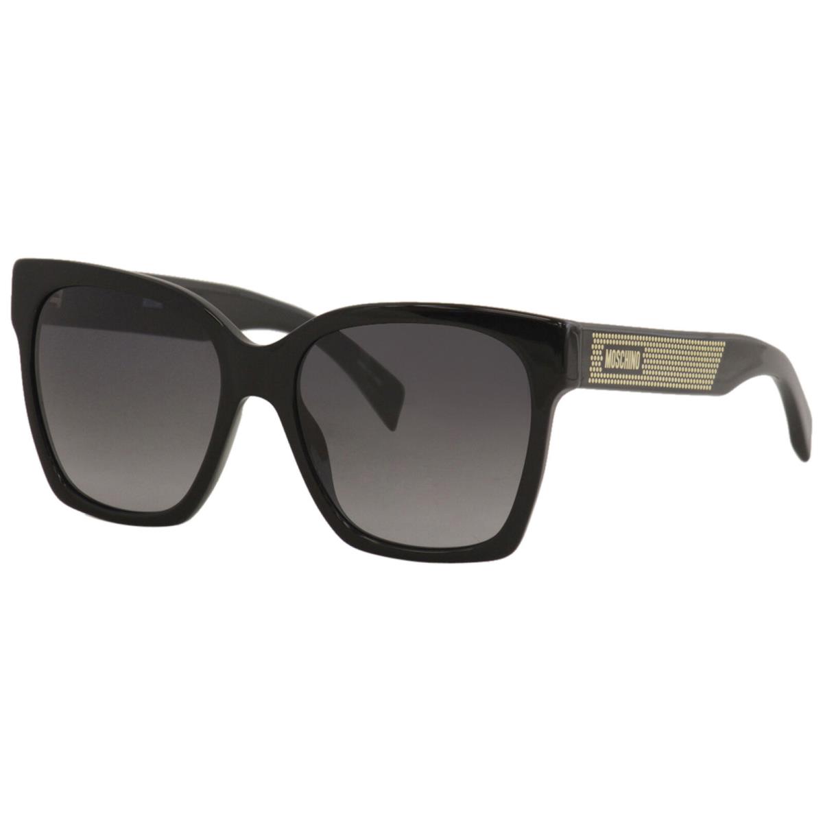 Moschino Women`s MOS/015/S MOS015S 8079O Black Fashion Square Sunglasses 56mm