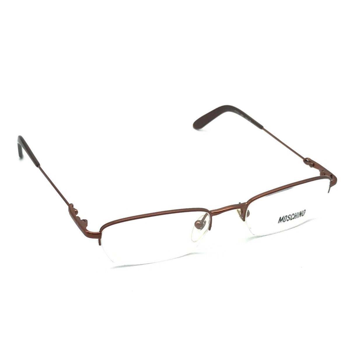 Moschino M 3175-V 755-S Women`s Copper Half-rimless Eyeglasses 50-19 135 Italy