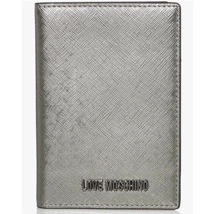 Love Moschino Passport Holder Gunmetal Portafoglio PU Fucile