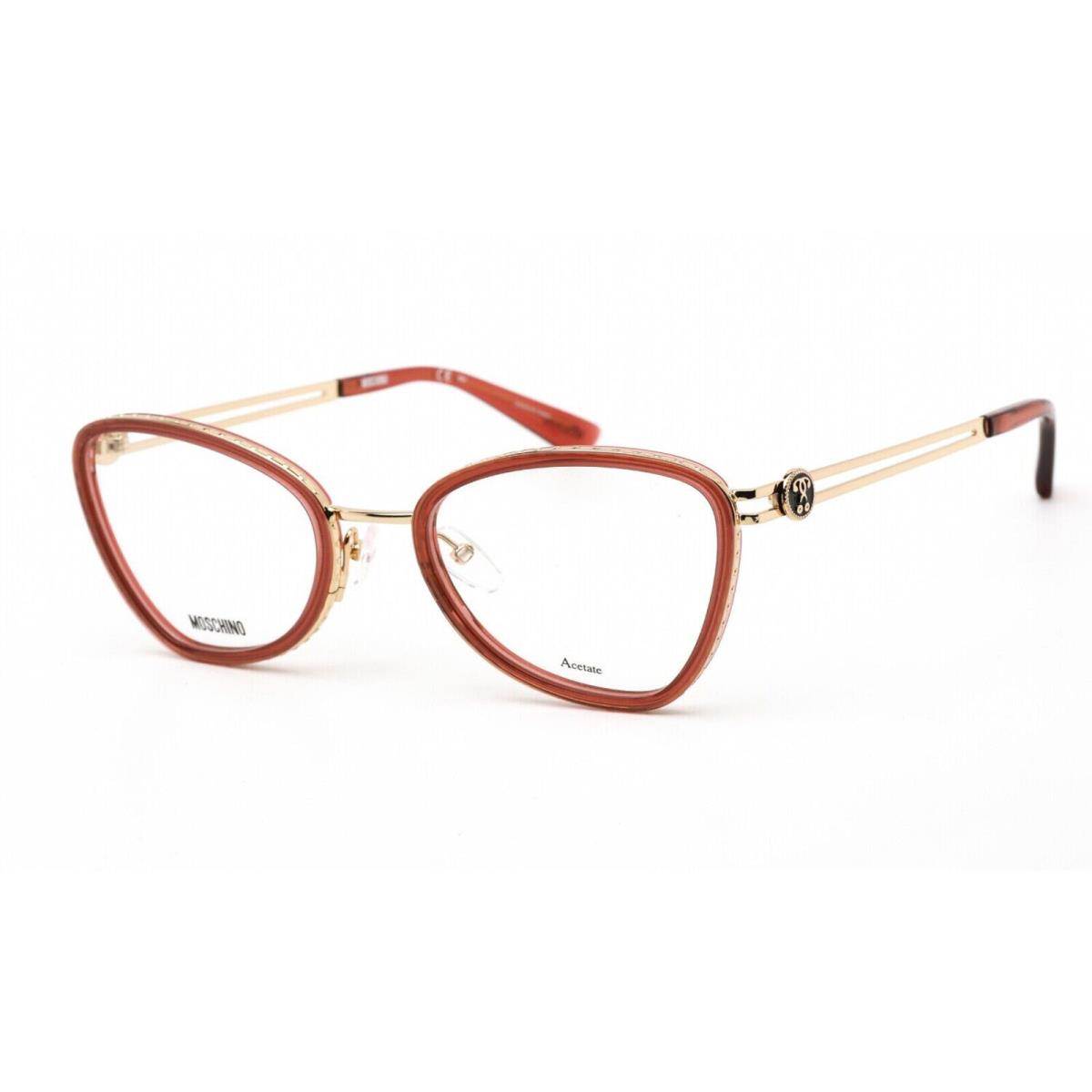 Moschino MOS584 0LHF Burgundy Eyeglasses 52-20-135 - Burgundy