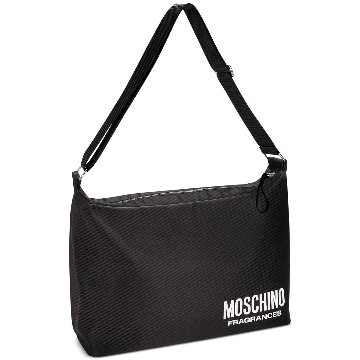 Moschino Fragrance Black Crossbody Bag Shoulder Messenger Travel Large Bag