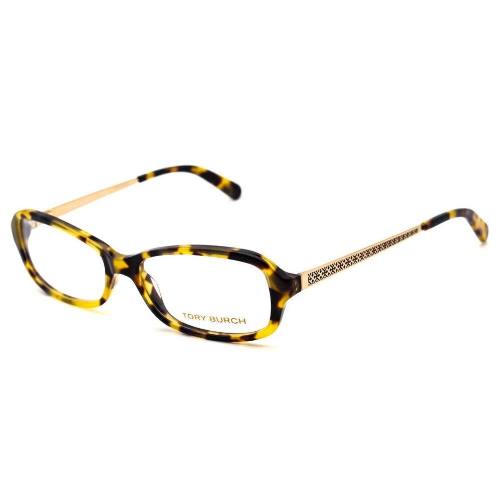 Tory Burch Eyeglasses TY 2029 504 Tortoise Gold Rectangular Frame 53 15 135