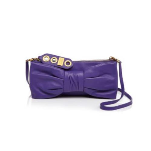 Boutique Moschino Bow Purple Shoulder Bag B3309