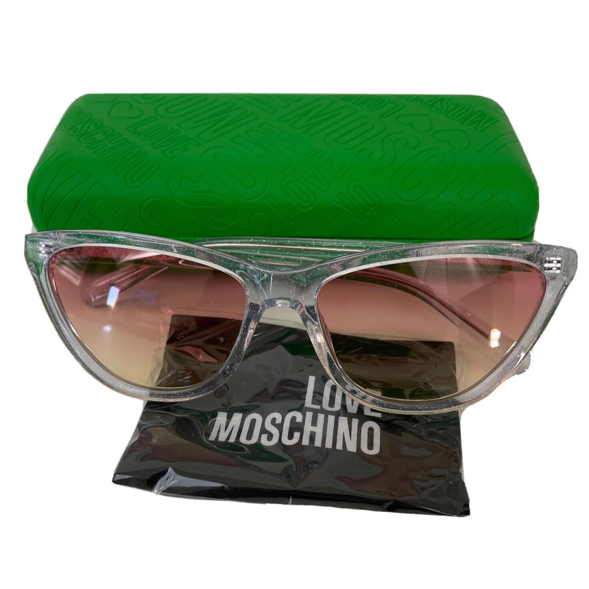 Moschino 56mm Cat Eye Sunglasses Crystal / Red Gradient