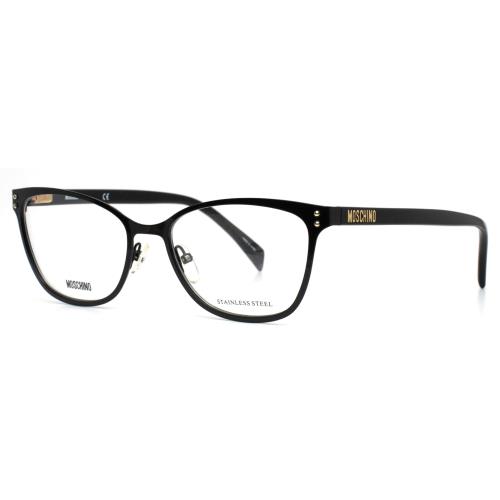 Moschino MOS511 807 Black Womens Semi Cat Eye Full Rim Eyeglasses 53-17-145 B:39