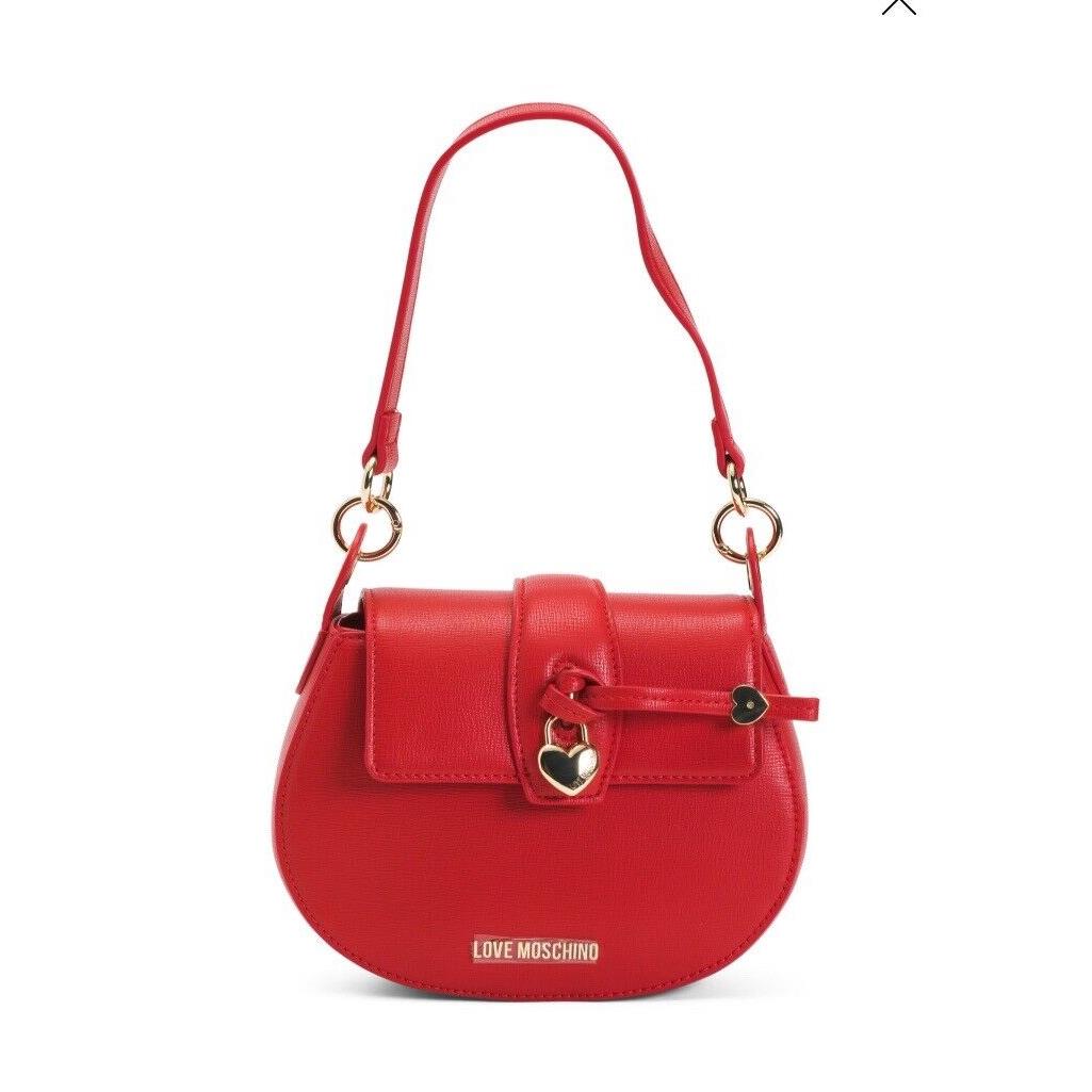 Love Moschino Heart Logo Mini Shoulder Bag Leather Handbag Chic Discreet Closure