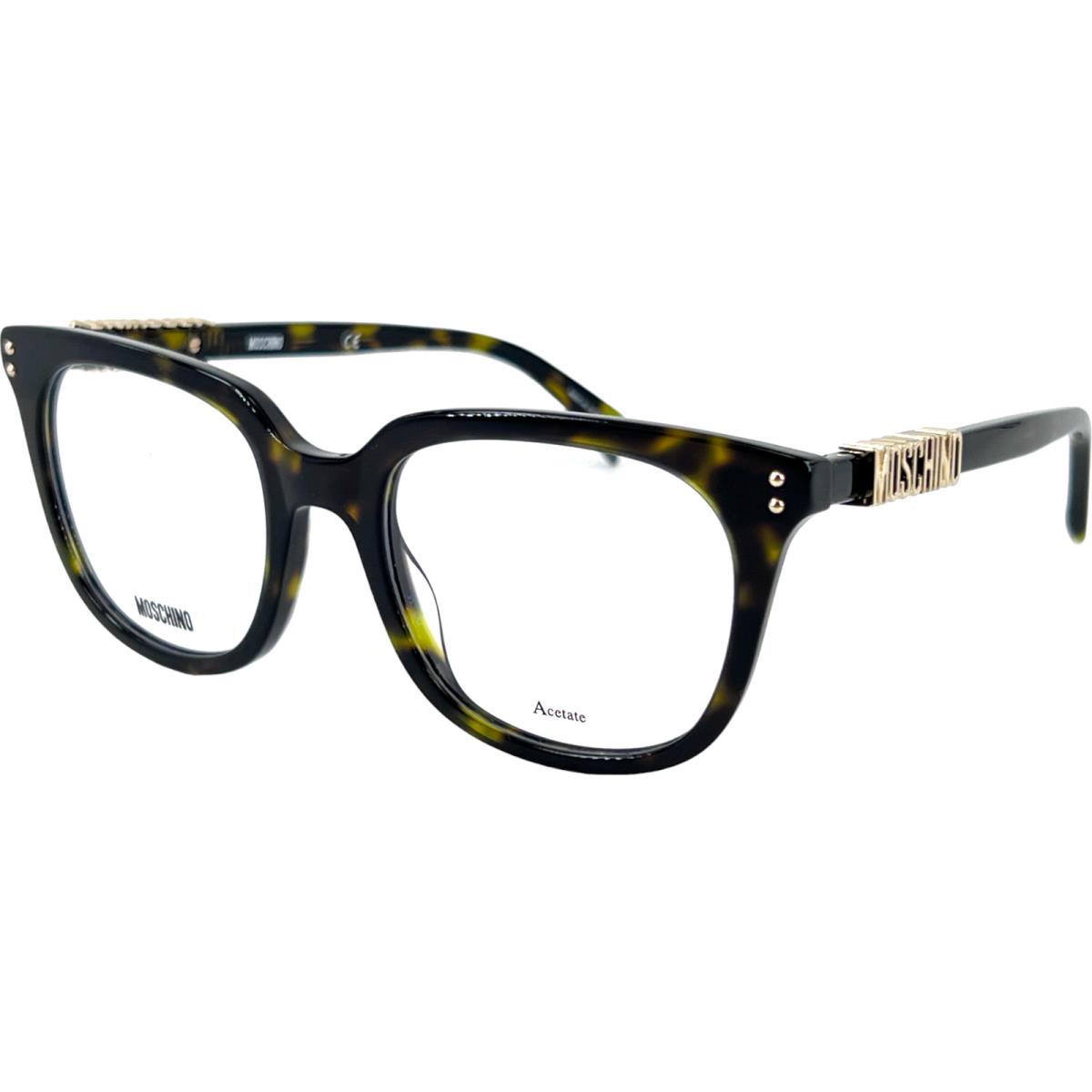 Moschino MOS513 Women`s Plastic Eyeglass Frame 0086 Dark Havana 50-19 W/case