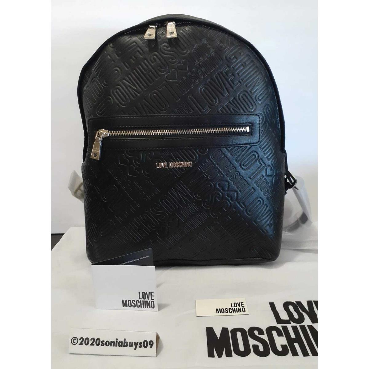 Love Moschino Women`s Borsa Embossed Backpack Black