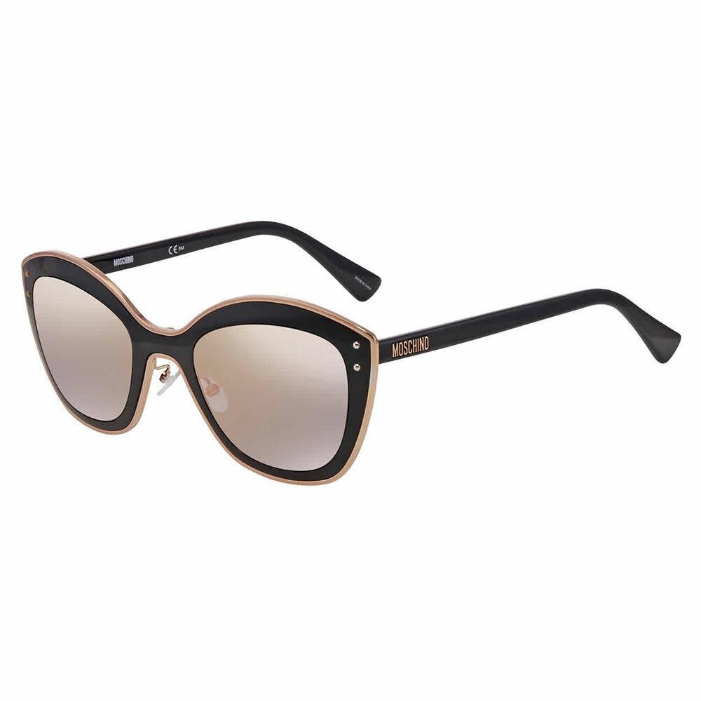 Moschino MOS050/S Black Rose Gold/grey Pink Mirrored 3H2/0J Sunglasses