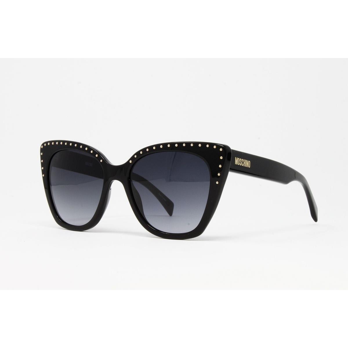 Moschino Sunglasses Women`s Cat Eye MOS005S 807 Black 53mm Grey Lens