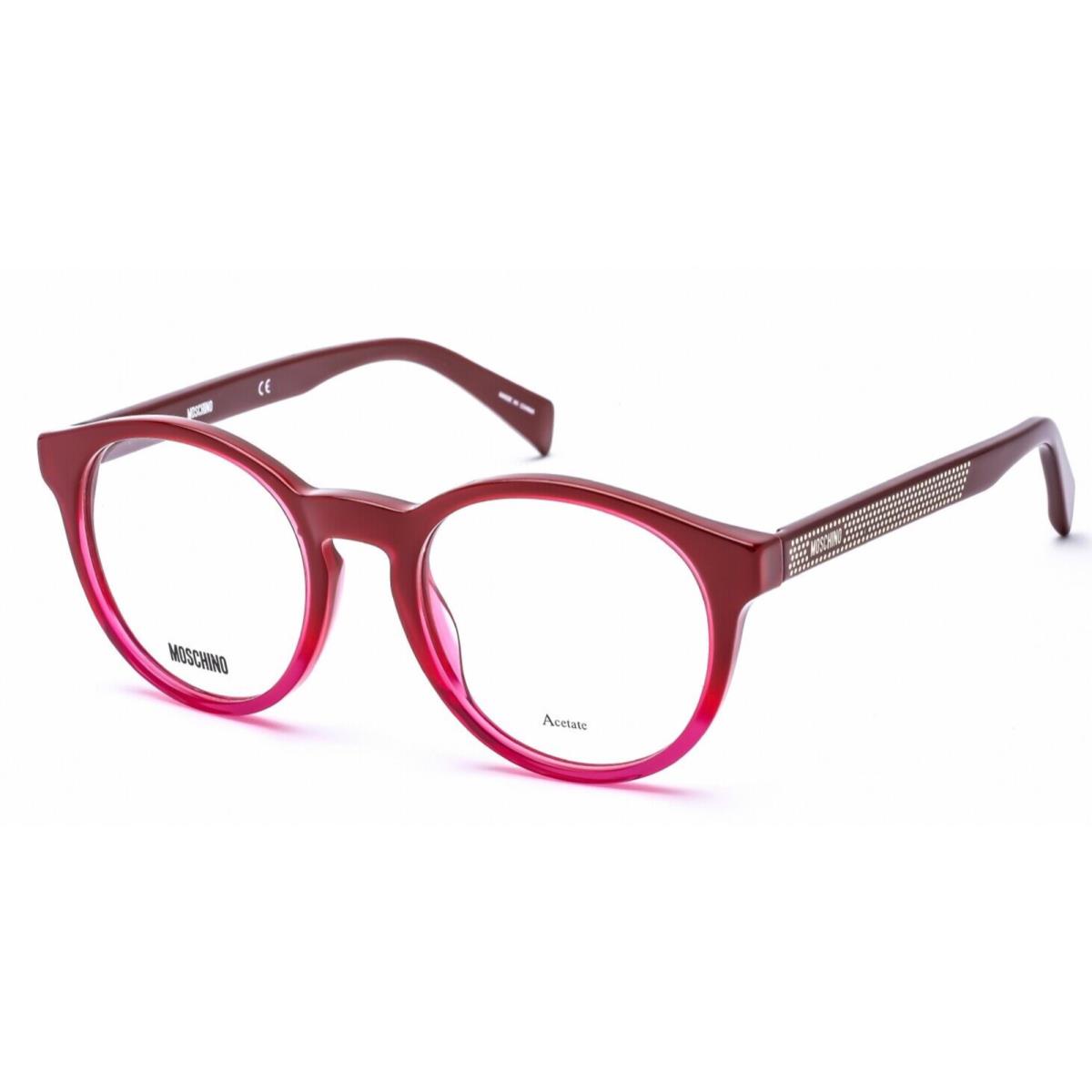 Moschino Eyeglasses MOS518 C9A 49-20 Rx-able Red Fade Bordeaux Round Frames - Frame: Red Fade / Bordeaux, Lens: Demos