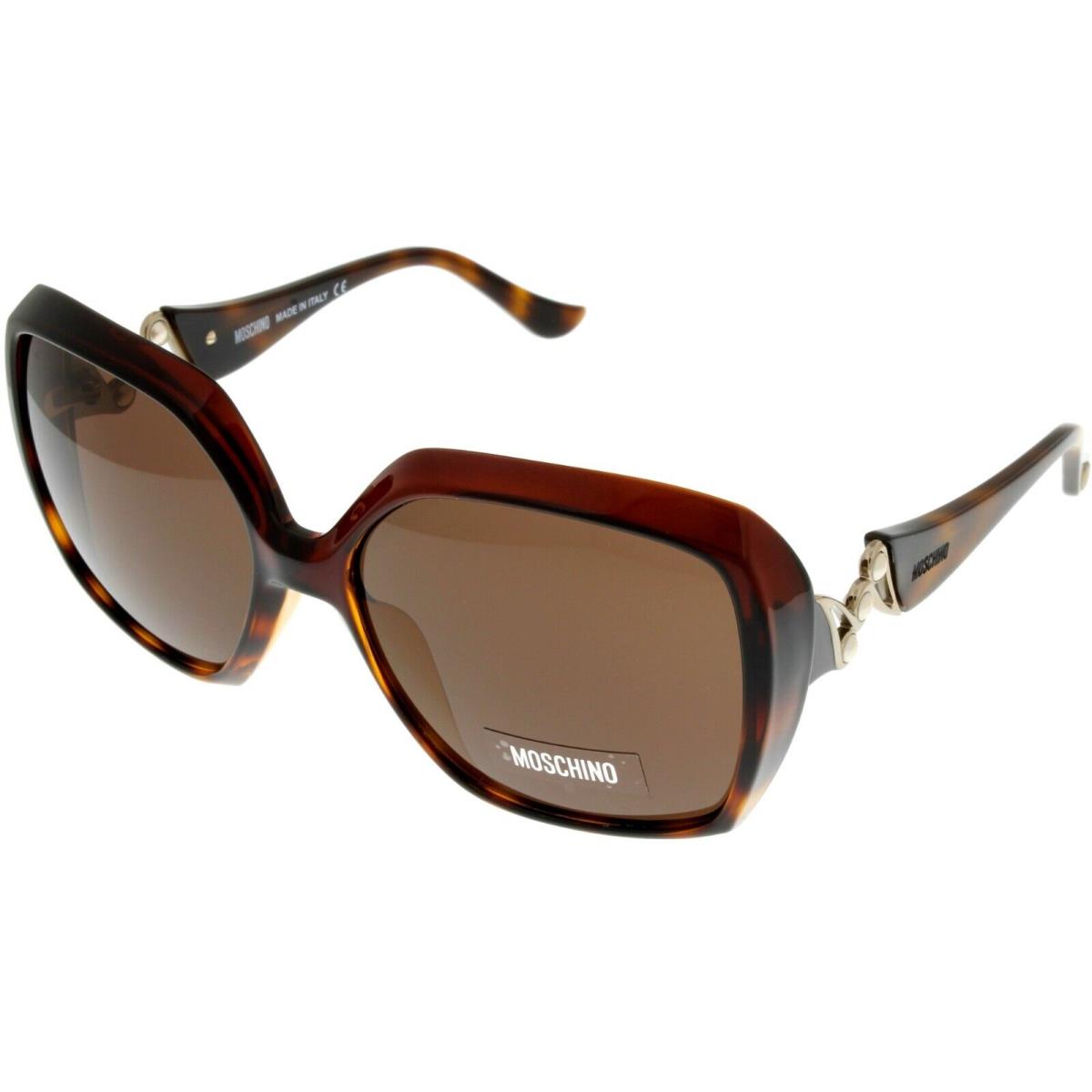 Moschino Sunglasses Women Brown Havana Rectangular MO600 04 M07