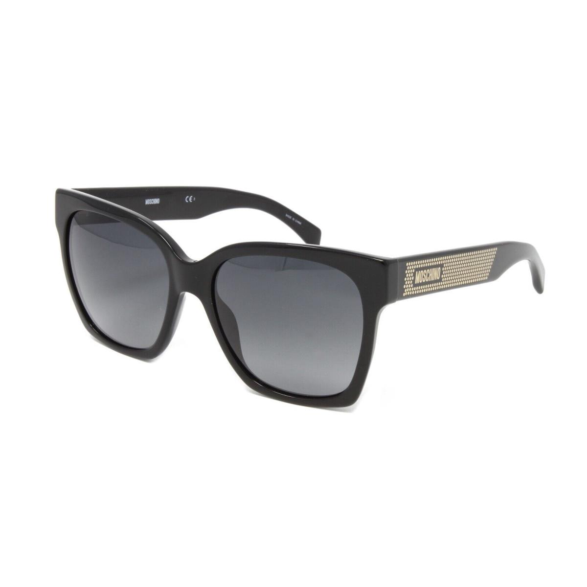 Moschino Sunglasses Women`s Square MOS015/S 807 Black 56mm Grey Lens