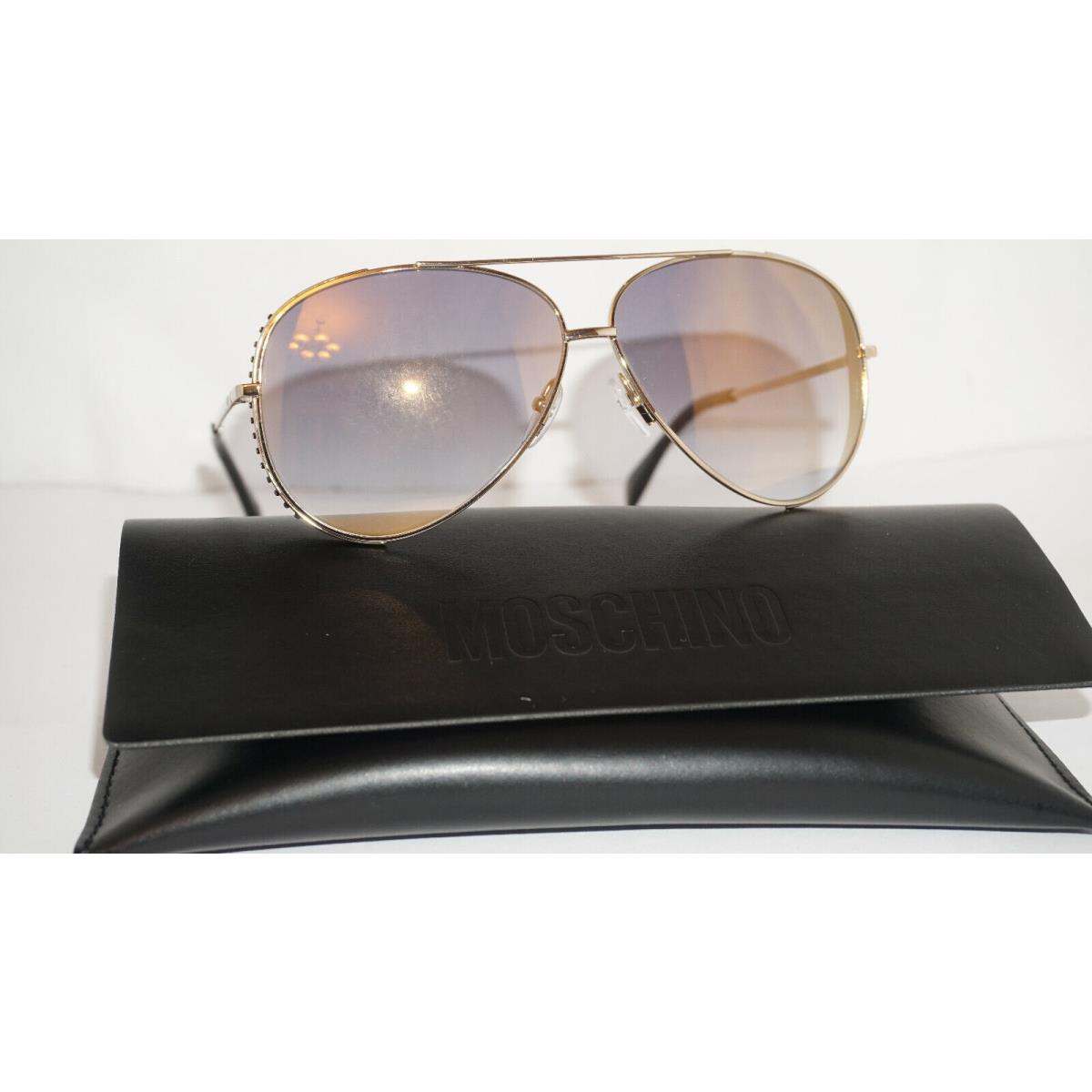 Moschino Sunglasses Aviator Gold Blue Mirror MOS007/S 0J5G 61 10 140