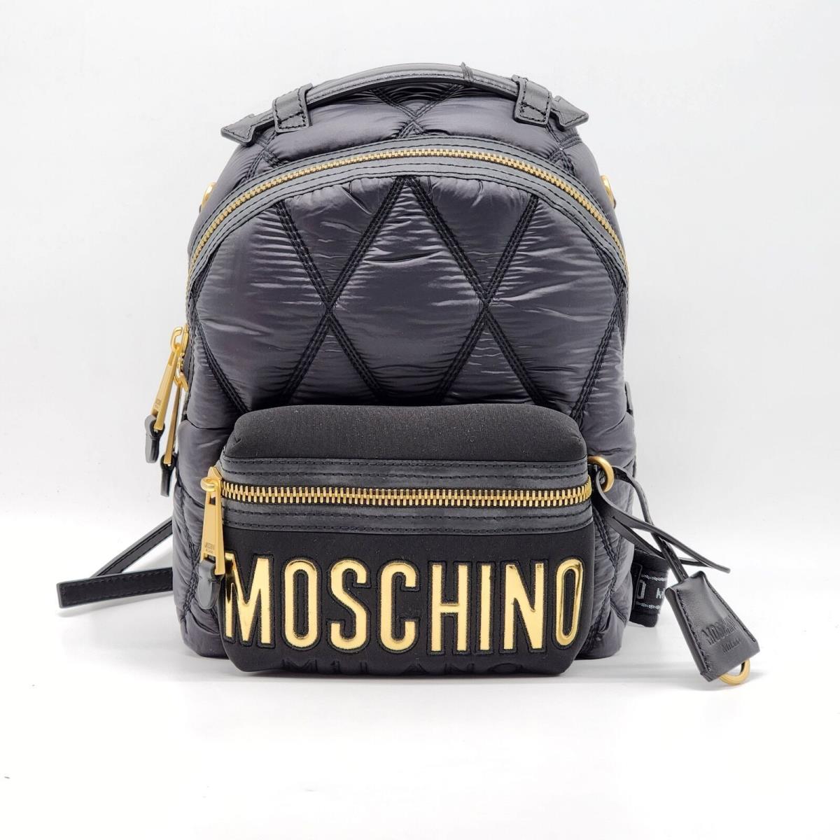 Moschino Quilted Nylon Backpack Navy