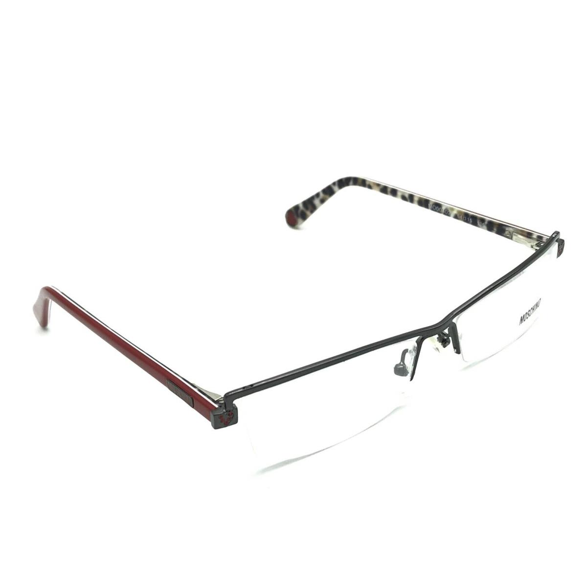 Moschino MO00402 Women`s Gunmetal Red Half-rimless Eyeglasses 54-15 135 Italy