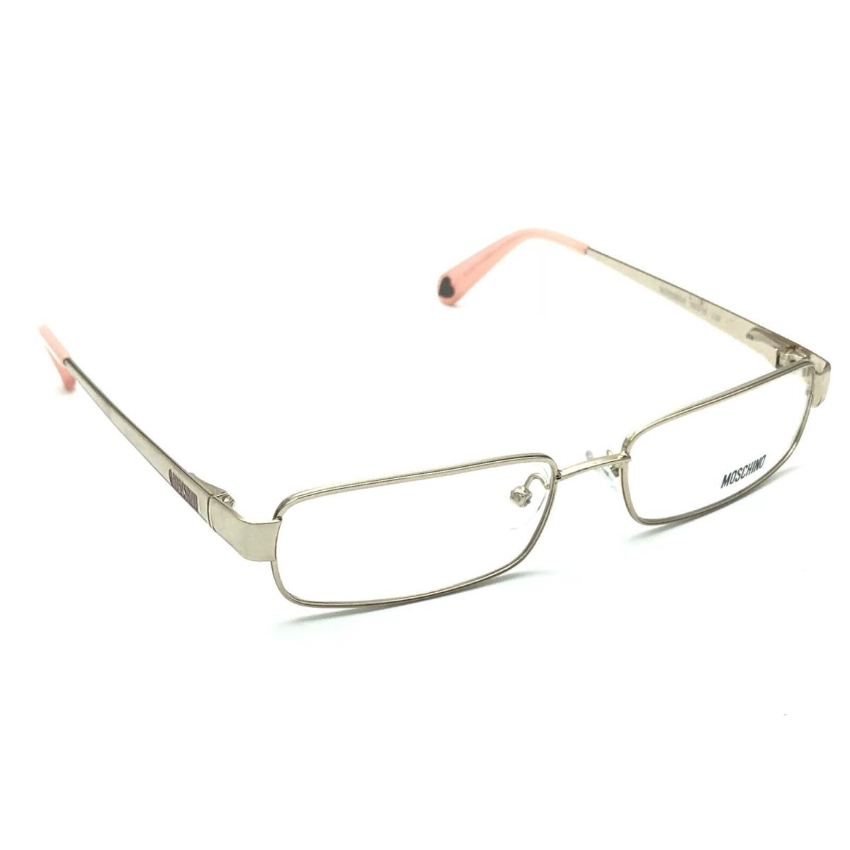 Moschino MO00604 Women`s Gold Rectangular Eyeglasses Frame 52-15 135 Vintage Nos