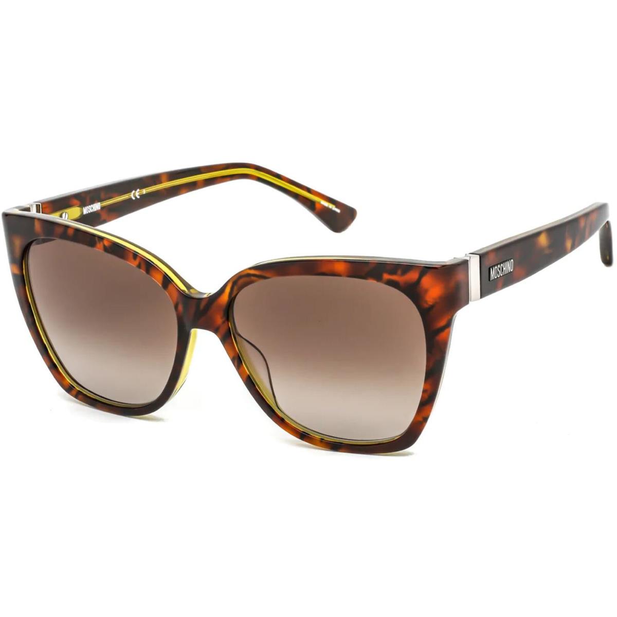 Moschino Women`s Havana Oversize Square Cat-eye Sunglasses - MOS066S 0HJV HA