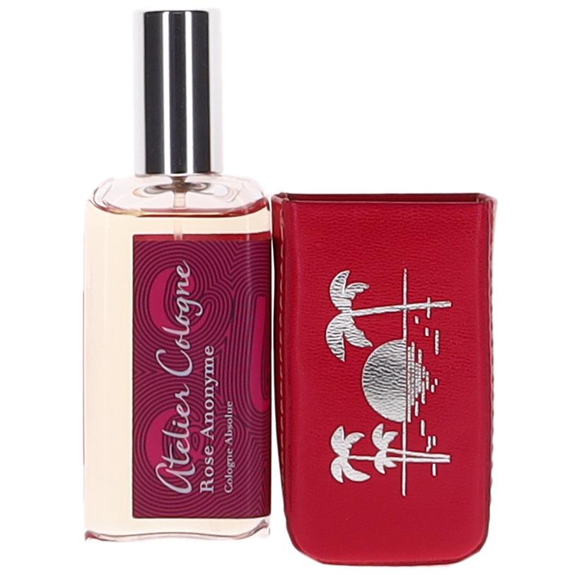 Rose Anonyme By Atelier Cologne Absolue 1oz Spray with Magenta Leather Case