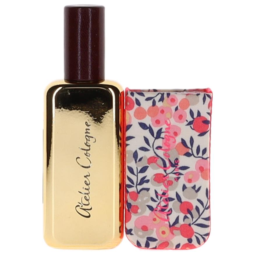 Santal Carmin By Atelier Cologne Absolue 1oz Spray with Magenta Leather Case