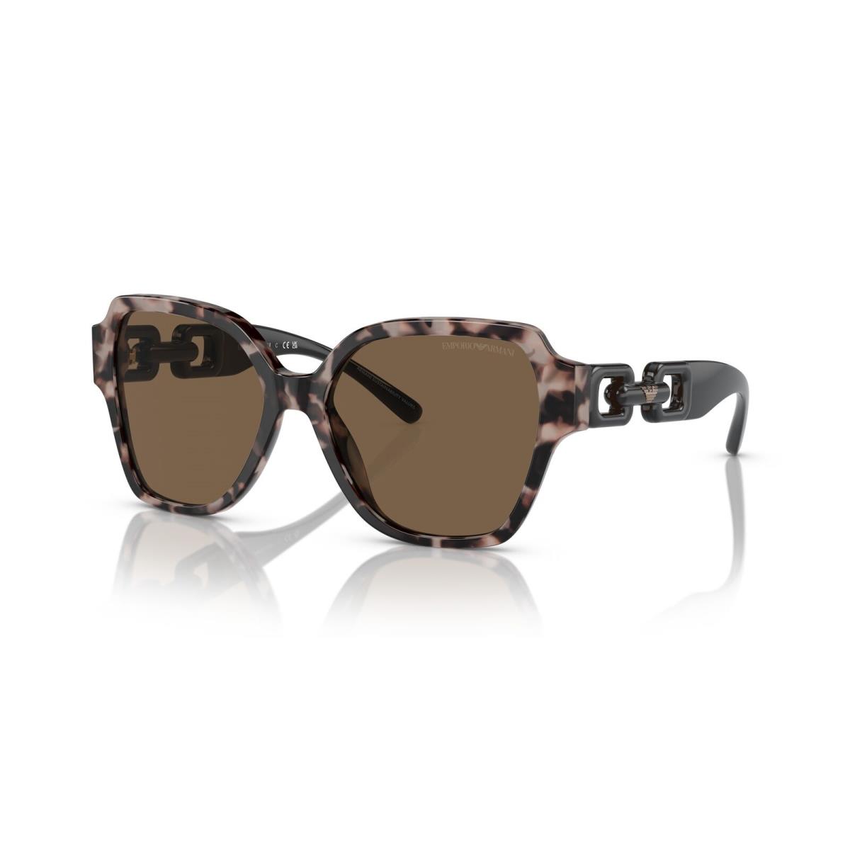Emporio Armani 0EA4202 541073 Shiny Pink Havana Square Sunglasses