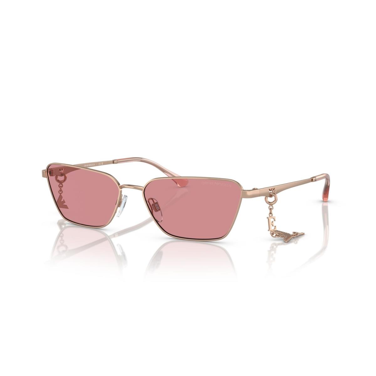 Emporio Armani 0EA2141 301184 Shiny Rose Gold Pillow Sunglasses