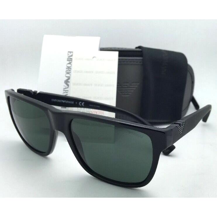 Emporio Armani Sunglasses EA 4035 5017/71 Black Frames w/ Grey-green Lenses