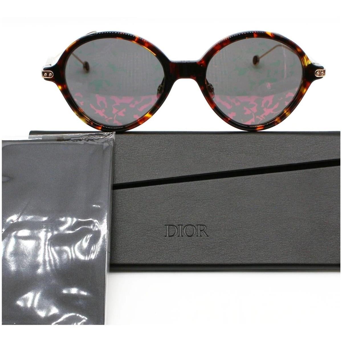 Christian Dior UMBRAGE-0X3TN-52mm Mirrored Foliage Round Sunglasses