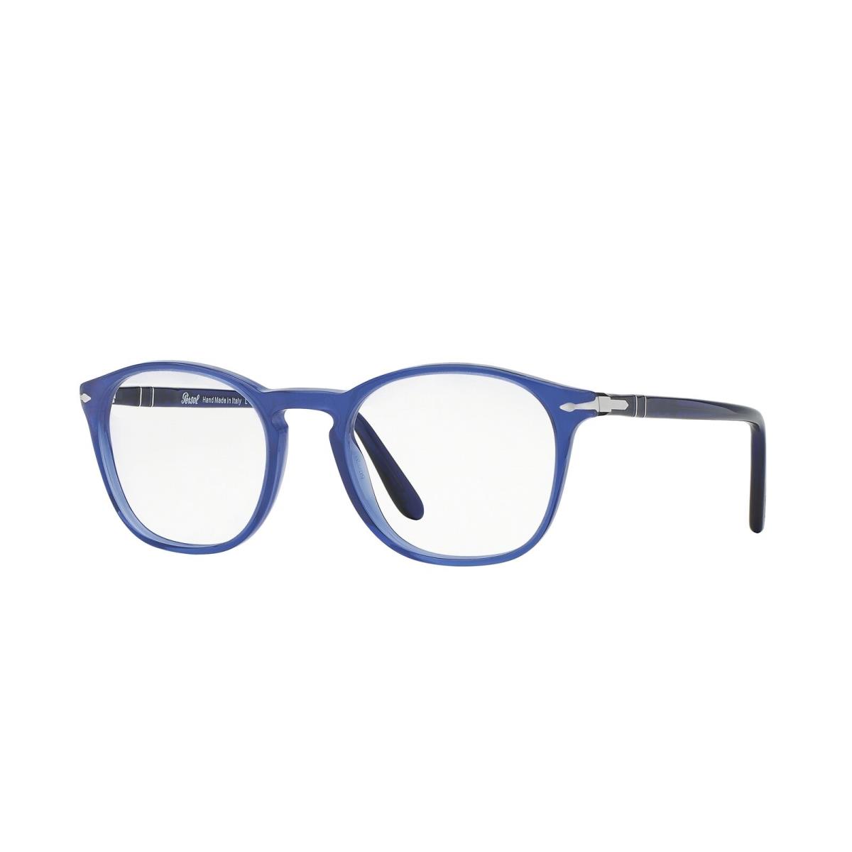 Persol PO3007V 1015 Square Cobalto Demo Lens 50 mm Men`s Eyeglasses