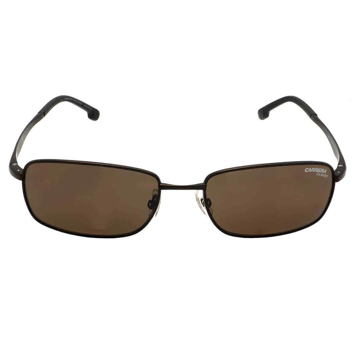 Carrera Polarized Bronze Rectangular Men`s Sunglasses Carrera 8043/S 009Q/SP 56
