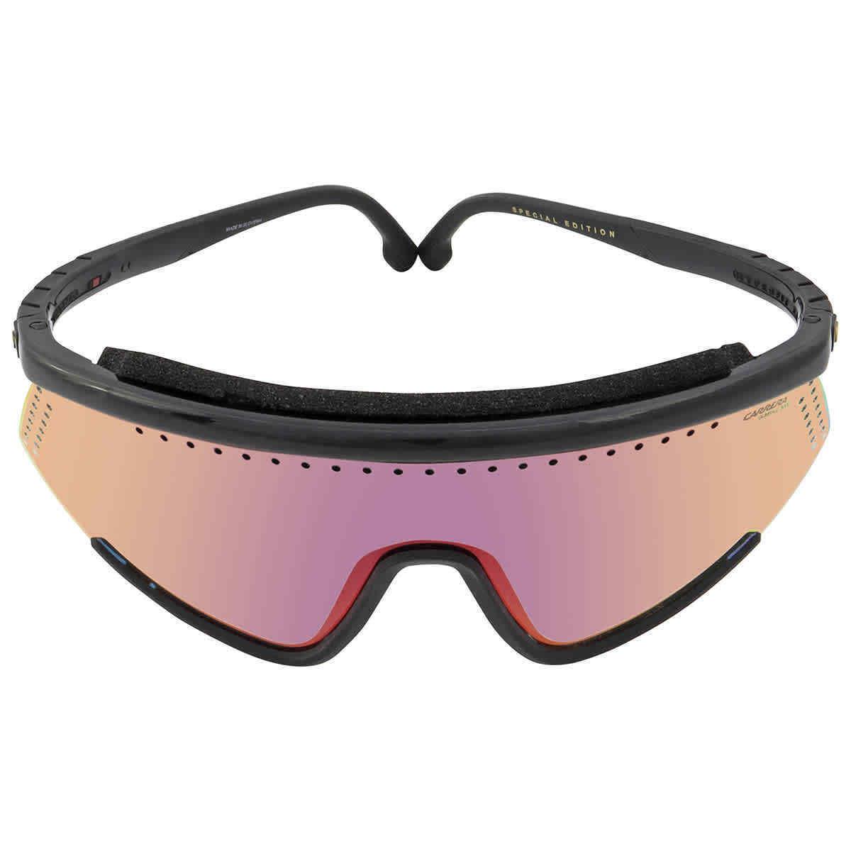 Carrera Blue Shaded Red Shield Unisex Sunglasses Hyperfit 10/SE 0807/YB 99 - Frame: Black, Lens: Multi