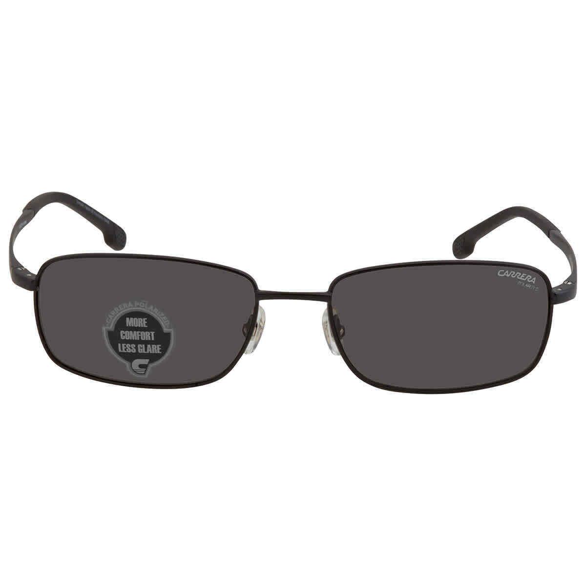 Carrera Polarized Grey Rectangular Men`s Sunglasses Carrera 8043/S 0003/M9 56