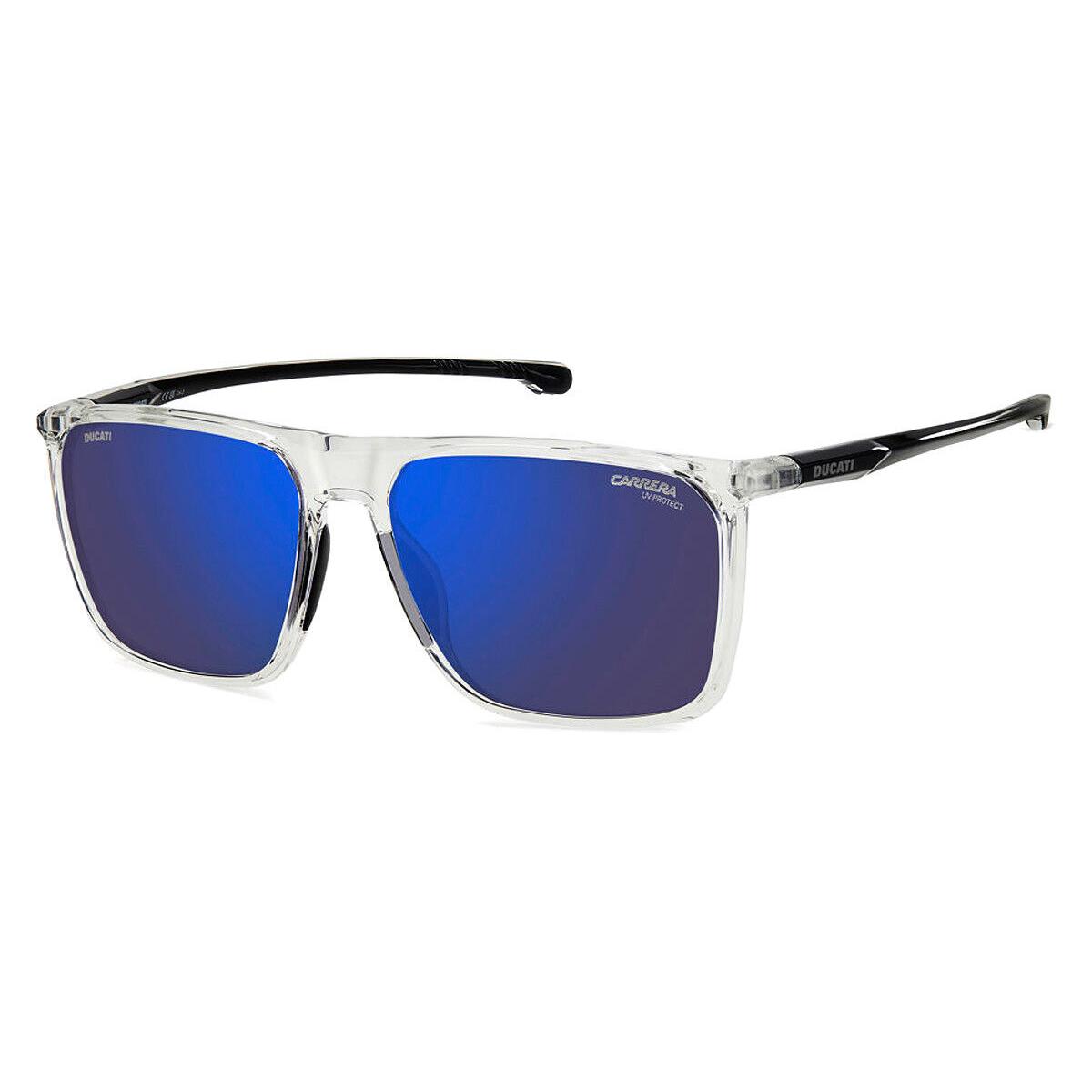 Carrera Carduc 034/S Men Sunglasses Crystal 59mm - Frame: Crystal, Lens: Blue Sky Mirrored