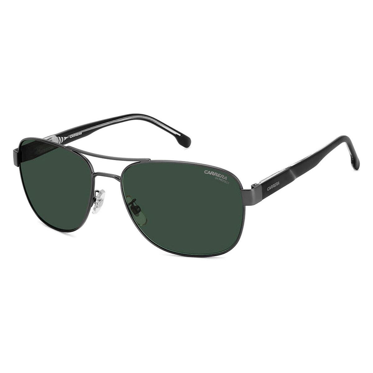 Carrera C Flex 02/G/S Men Sunglasses Matte Dark Ruthenium 60mm - Frame: Matte Dark Ruthenium, Lens: Green